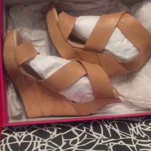 Diane von Furstenberg leather wedge sandals